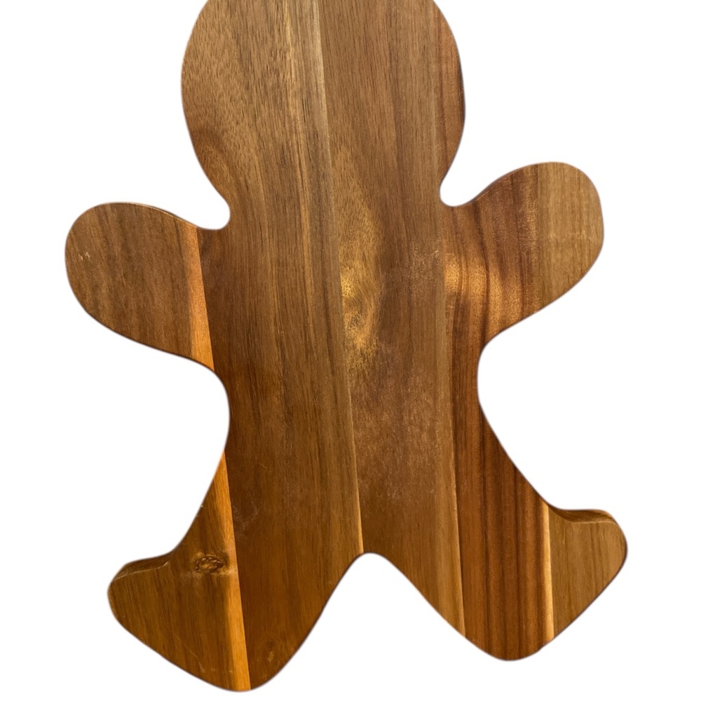 Gingerbread Man Wooden Board with Peppermint Accents - Picture 2 of 7